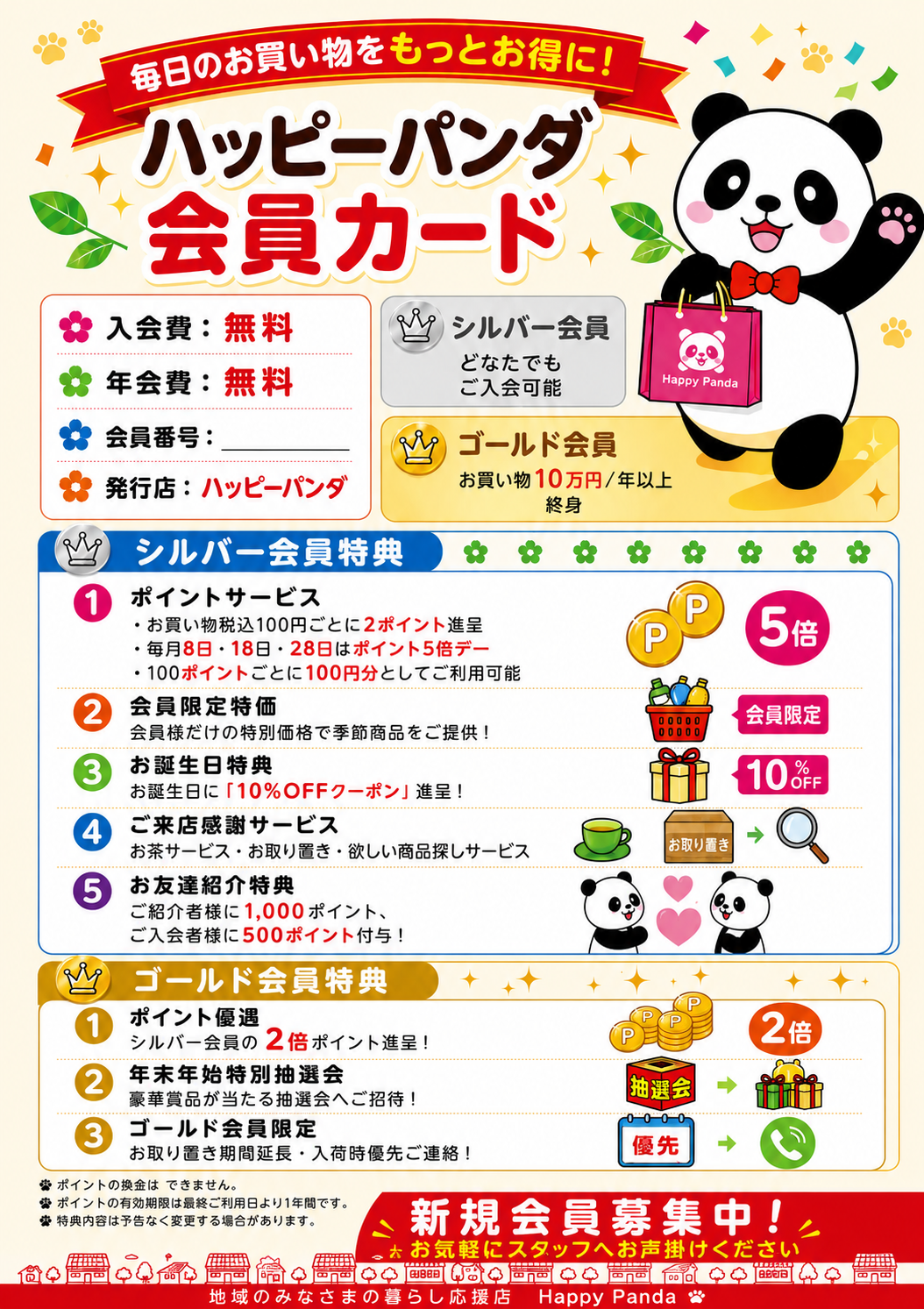 “快乐熊猫”店会员大募集！